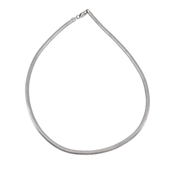 Vintage Italy Sterling Silver 925 3.9mm 29.1g Snake Chain Necklace 18" - Picture 2 of 5